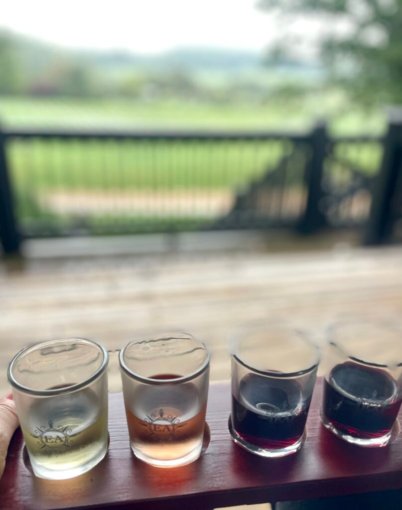 Sip a flight of Ecco Adesso wine. Photo by Jill Weinlein