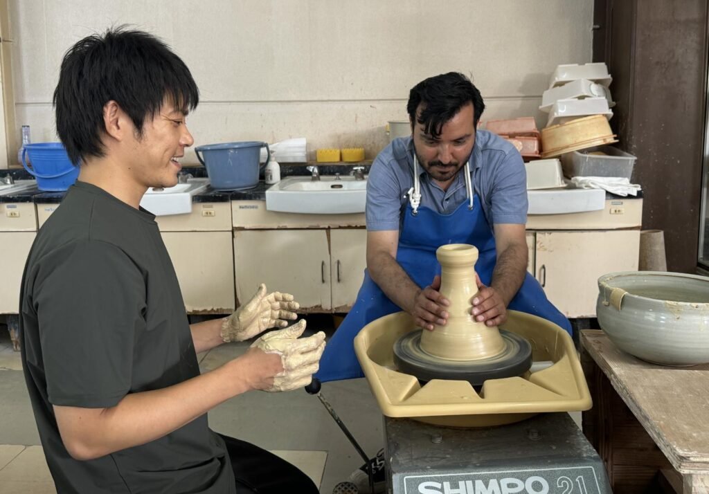 Making pottery in Hagi. Photo by Debbie Stone