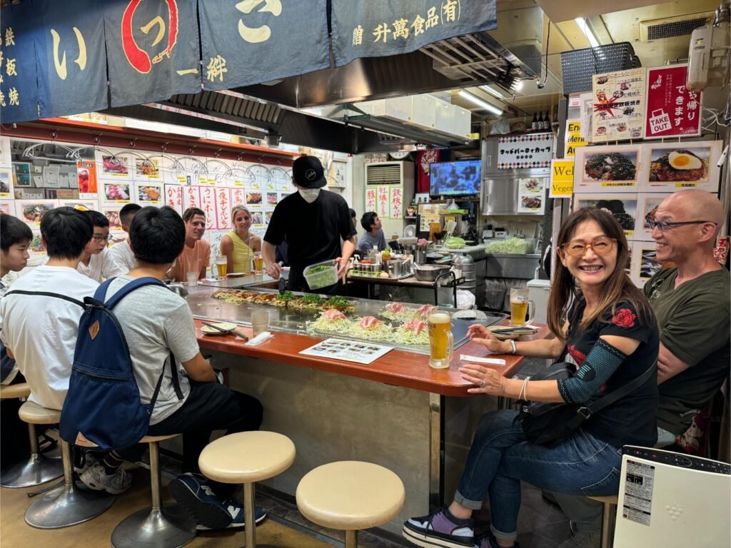 Okonomiyaki is a savory pancake dish. Photo by Debbie Stone