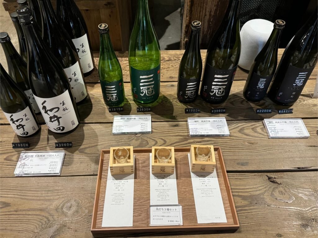 Sake tasting. Photo by Debbie Stone