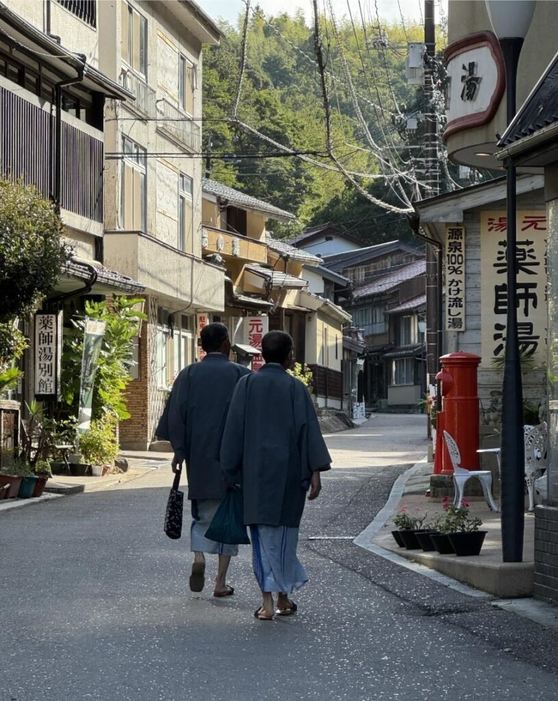 Yukatas can be worn outdoors, especially in hot spring villages. Photo by Debbie Stone