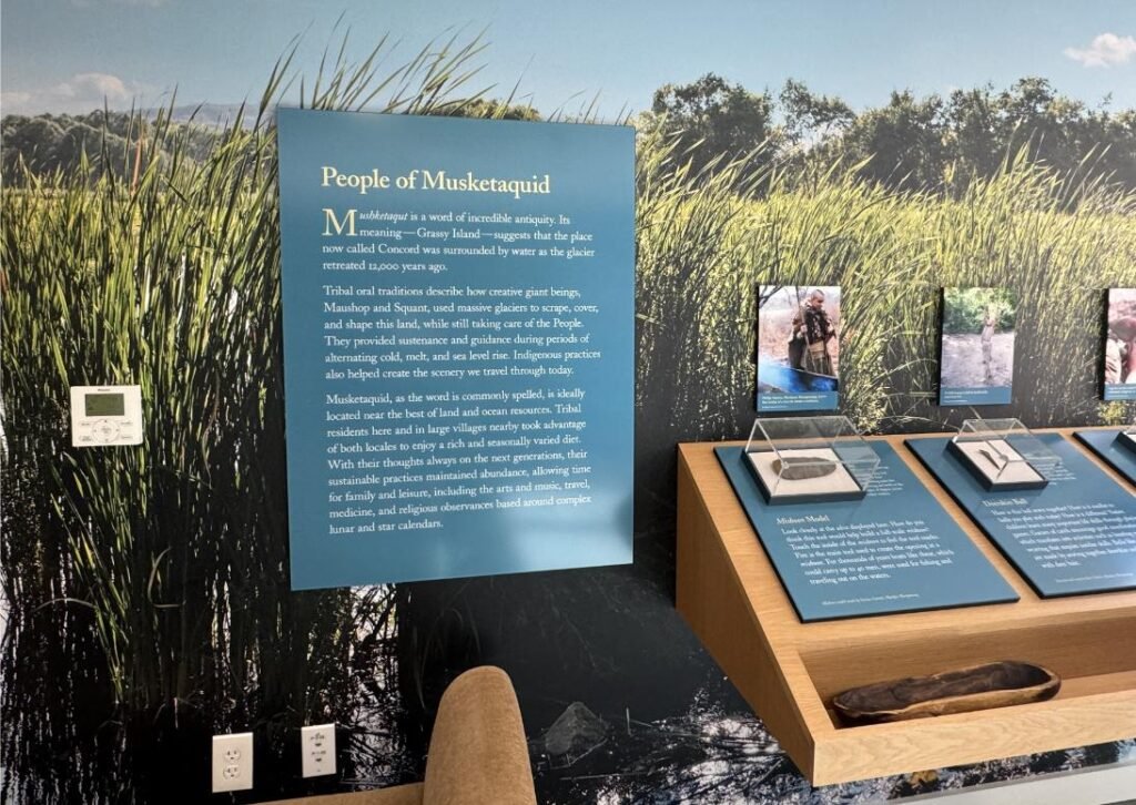 Exhibit on the Indigenous People of Concord in the Concord Museum. Photo by Debbie Stone