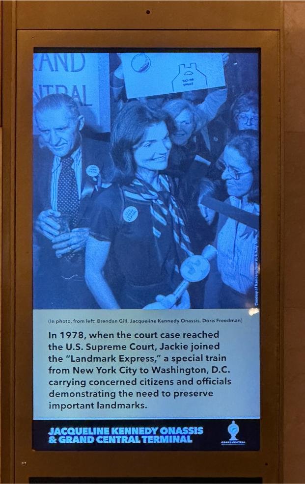 Jackie Kennedy Onassis and Grand Central Station. Photo by Debbie Stone