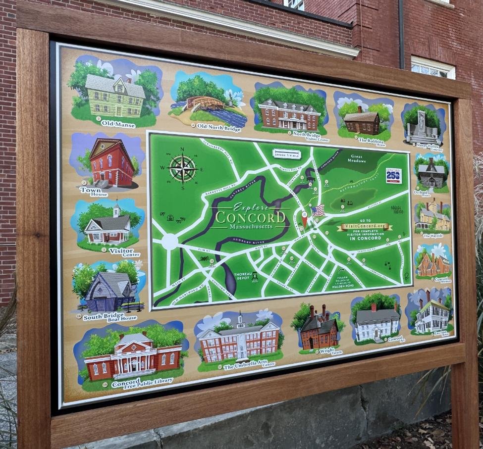 Map of Concord's historical sites. Photo by Debbie Stone