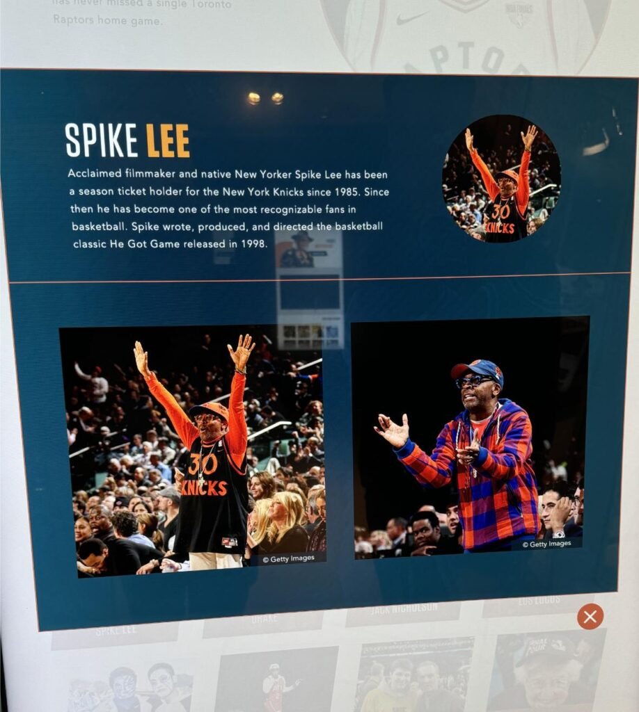 Superfan Spike Lee. Photo by Debbie Stone