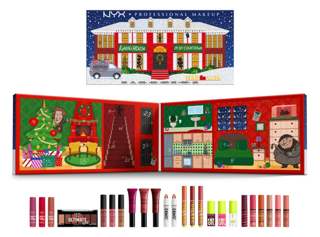 NYX Cosmetics Home Alone 24-Piece Advent Calendar Makeup Gift Box, Courtesy NYX Cosmetics