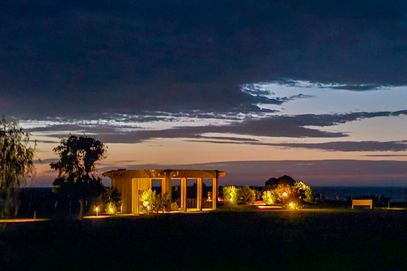 ADLER spa at night.